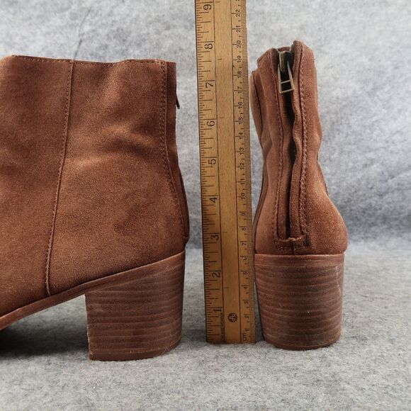 Madewell Shoes Womens 11 Bootie Leather Block Heel Pauline Fashion Boho Boot Zip - Picture 5 of 16